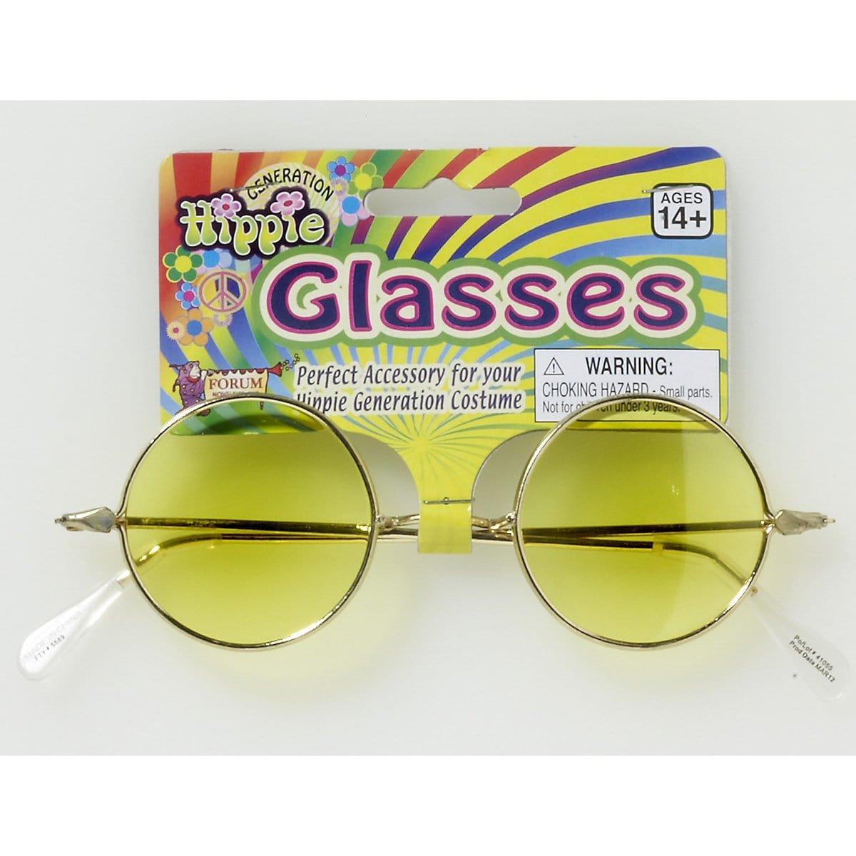 Buy Costume Accessories Hippie glasses with yellow lenses sold at Party Expert