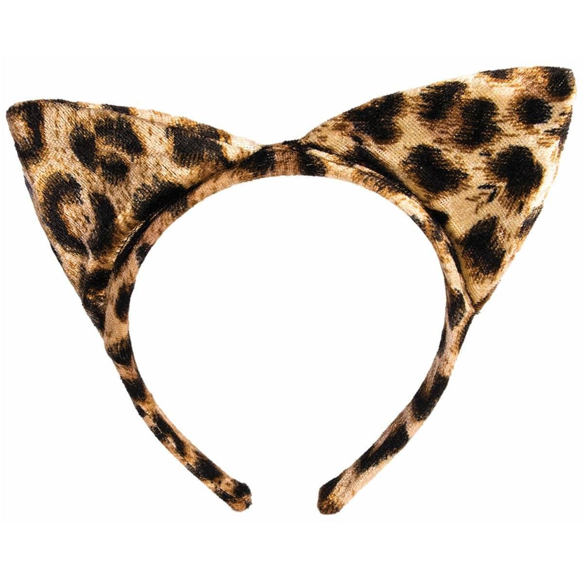 Buy Costume Accessories Leopard ears headband for adults sold at Party Expert