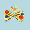 Buy Costume Accessories Polka dot jumbo clown bow tie sold at Party Expert