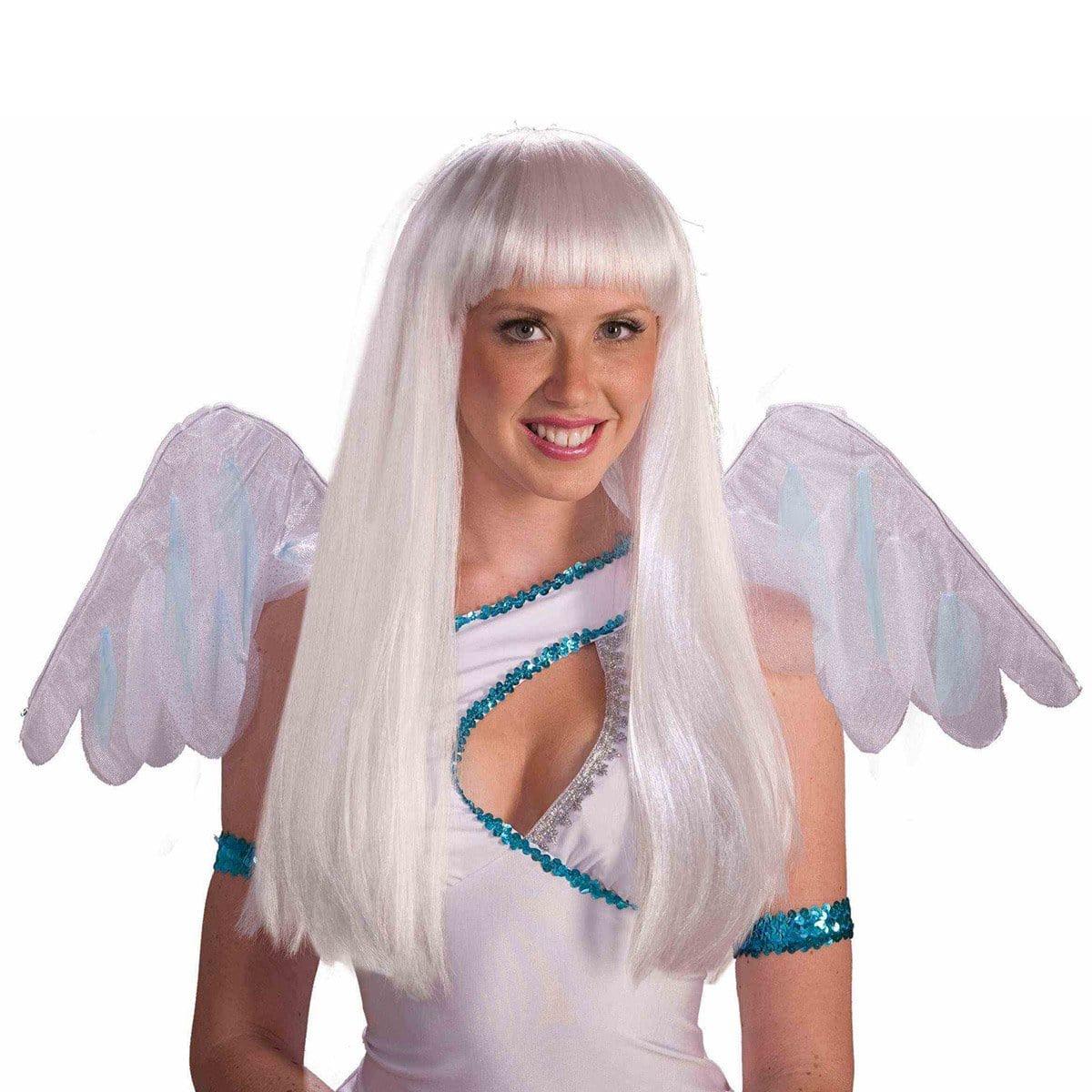 Buy Costume Accessories White long straight wig for women sold at Party Expert