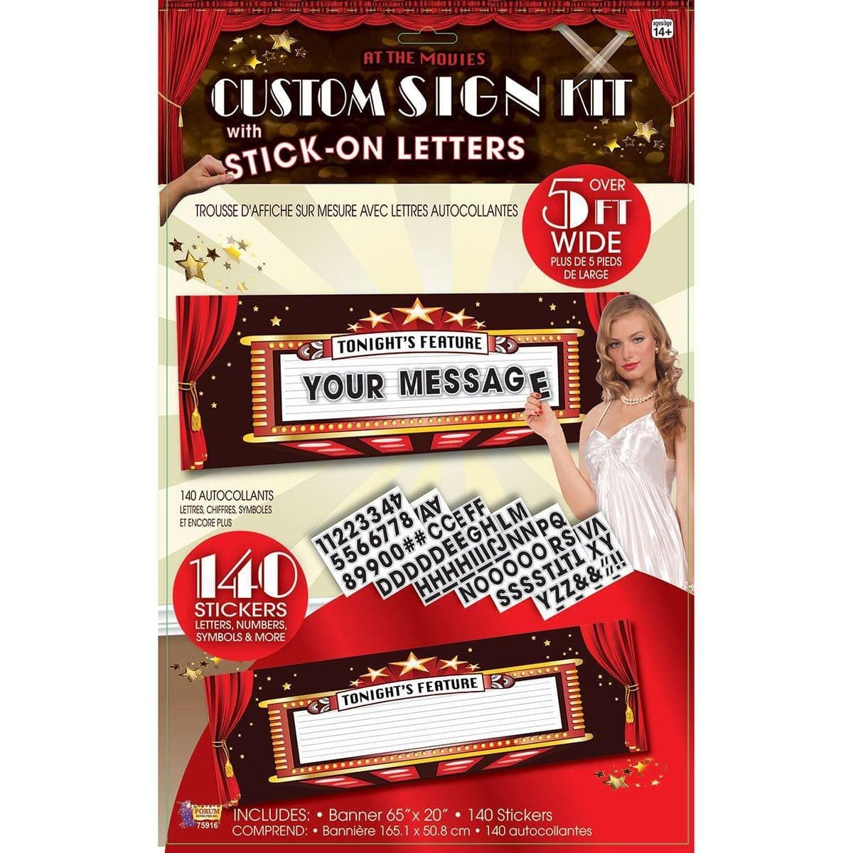 Buy Theme Party At The Movies Customizable Banner sold at Party Expert