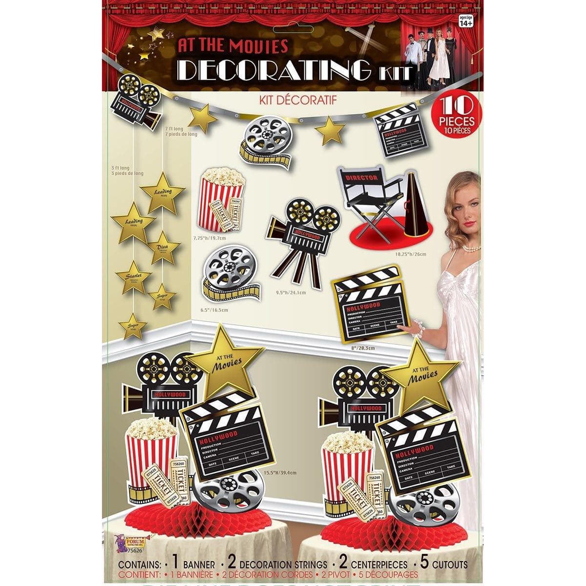 Buy Theme Party At The Movies Decorating Kit sold at Party Expert