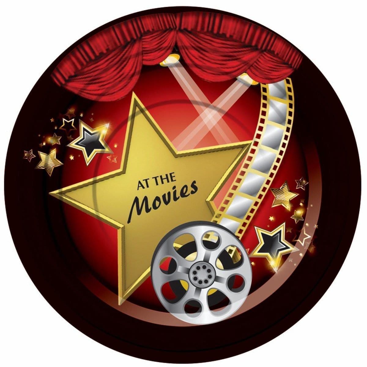 Buy Theme Party At The Movies Plates 7 Inches, 8 per Package sold at Party Expert
