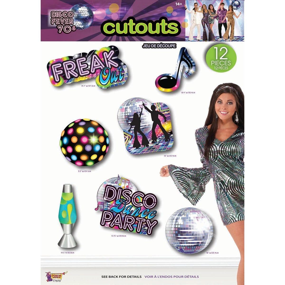 Buy Theme Party Disco Fever Cutouts, 12 per Package sold at Party Expert