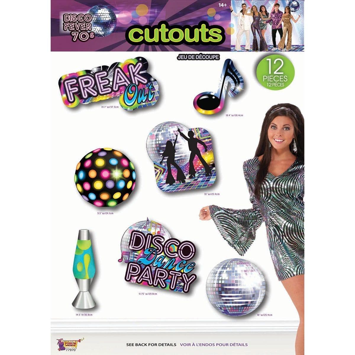 Buy Theme Party Disco Fever Cutouts, 12 per Package sold at Party Expert