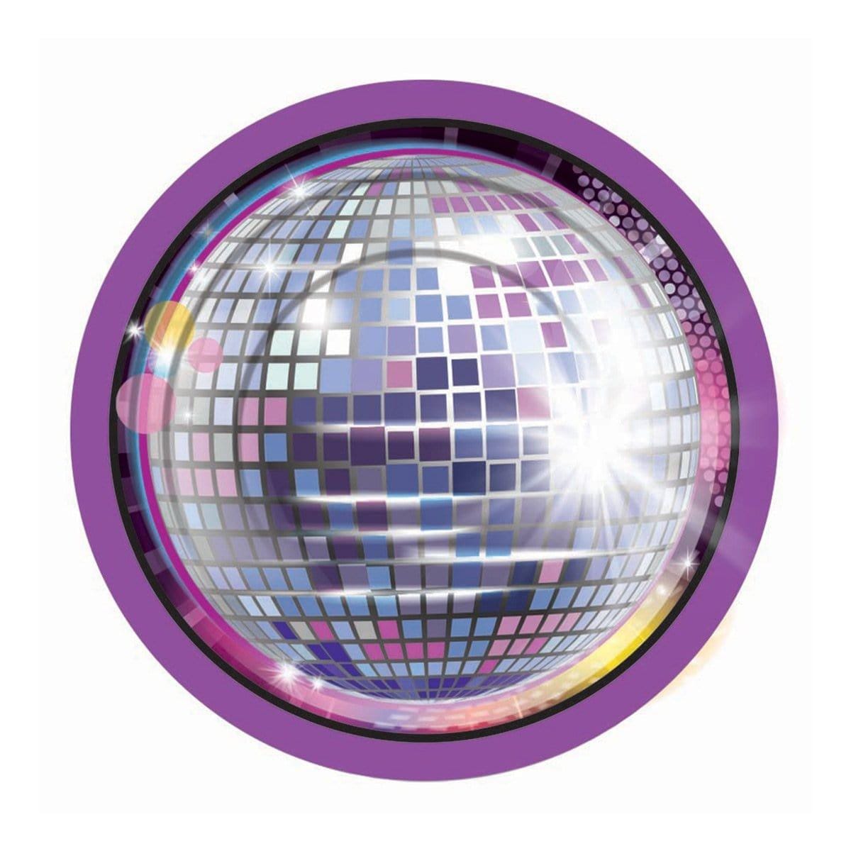 Buy Theme Party Disco Fever Paper Plates 7 Inches, 8 per Package sold at Party Expert