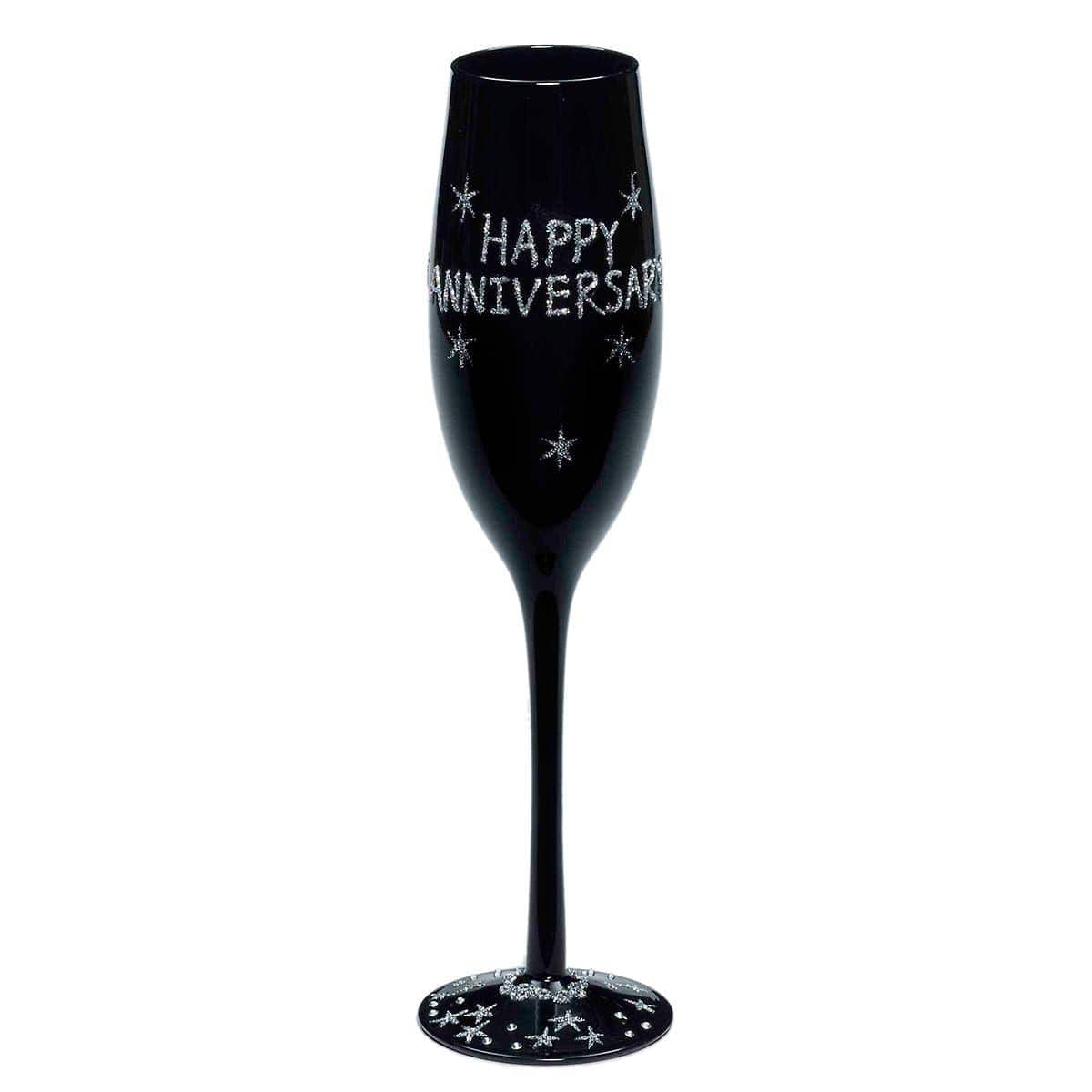 Buy Wedding Anniversary Happy Anniversary champagne flute sold at Party Expert