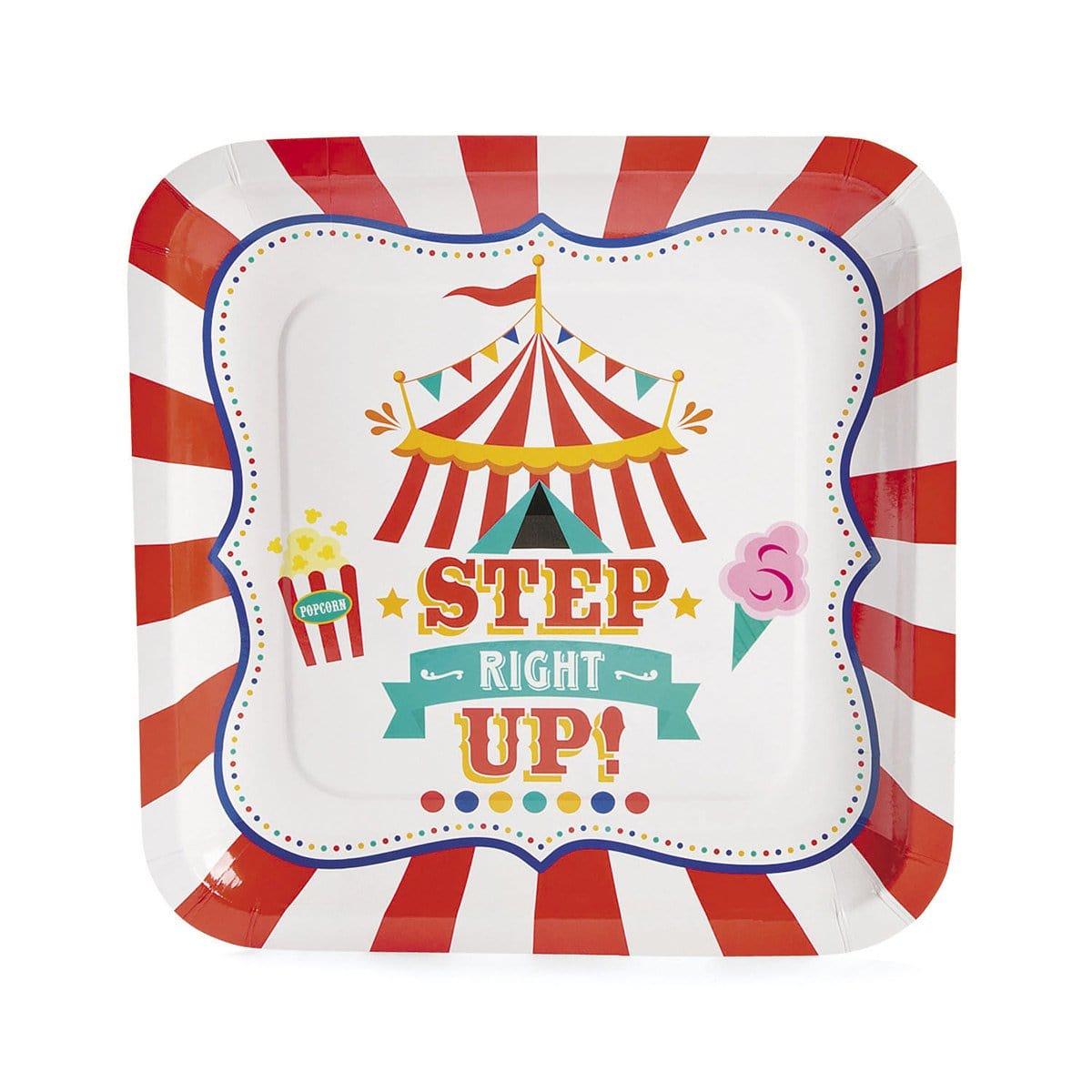 Buy Kids Birthday Carnival Dinner plates 9 inches, 8 per package sold at Party Expert