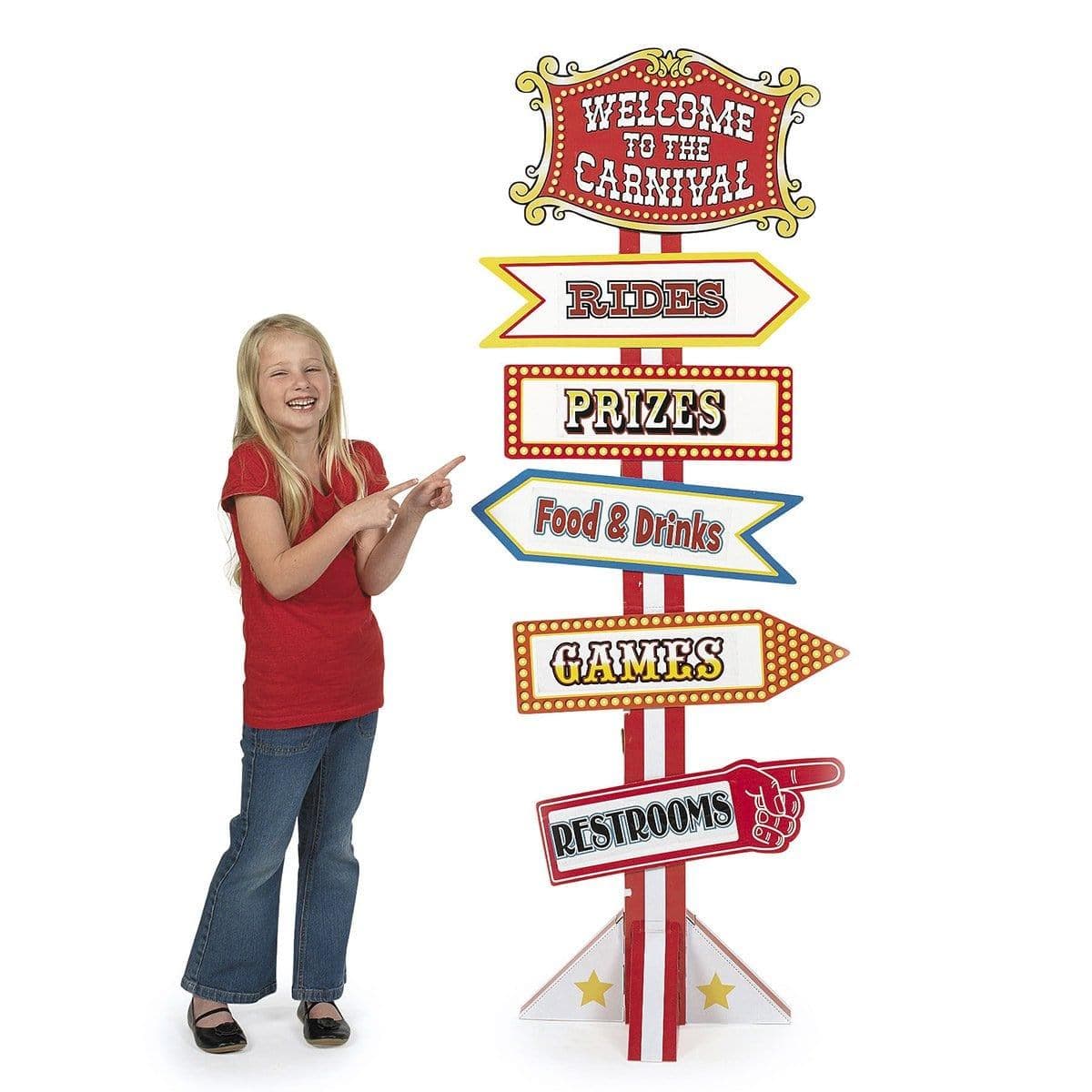 Buy Kids Birthday Carnival directional sign sold at Party Expert