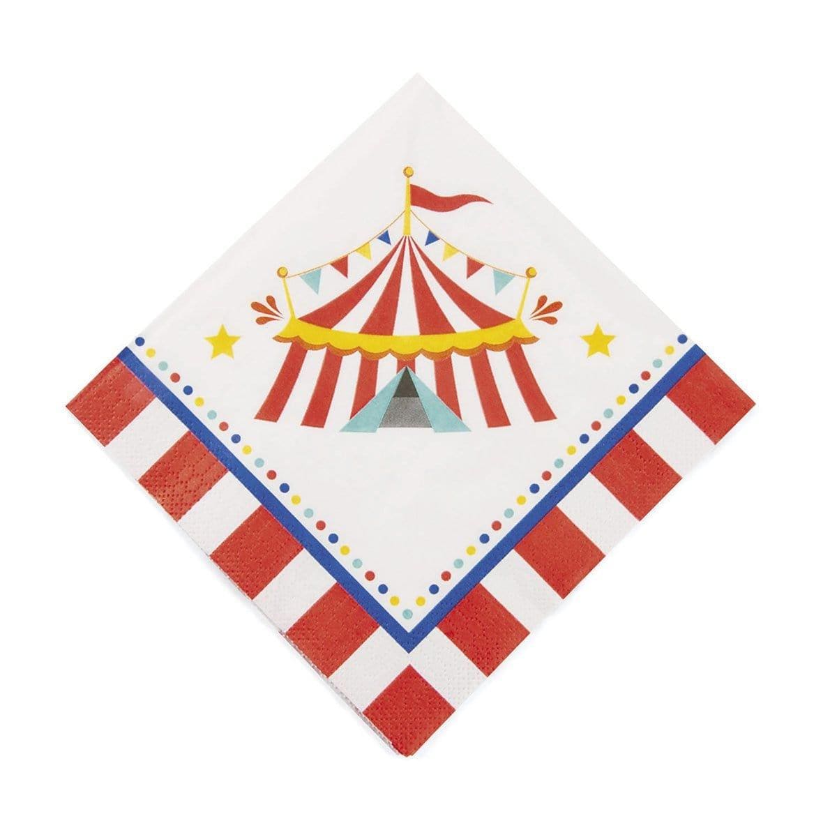 Buy Kids Birthday Carnival lunch napkins, 16 per package sold at Party Expert