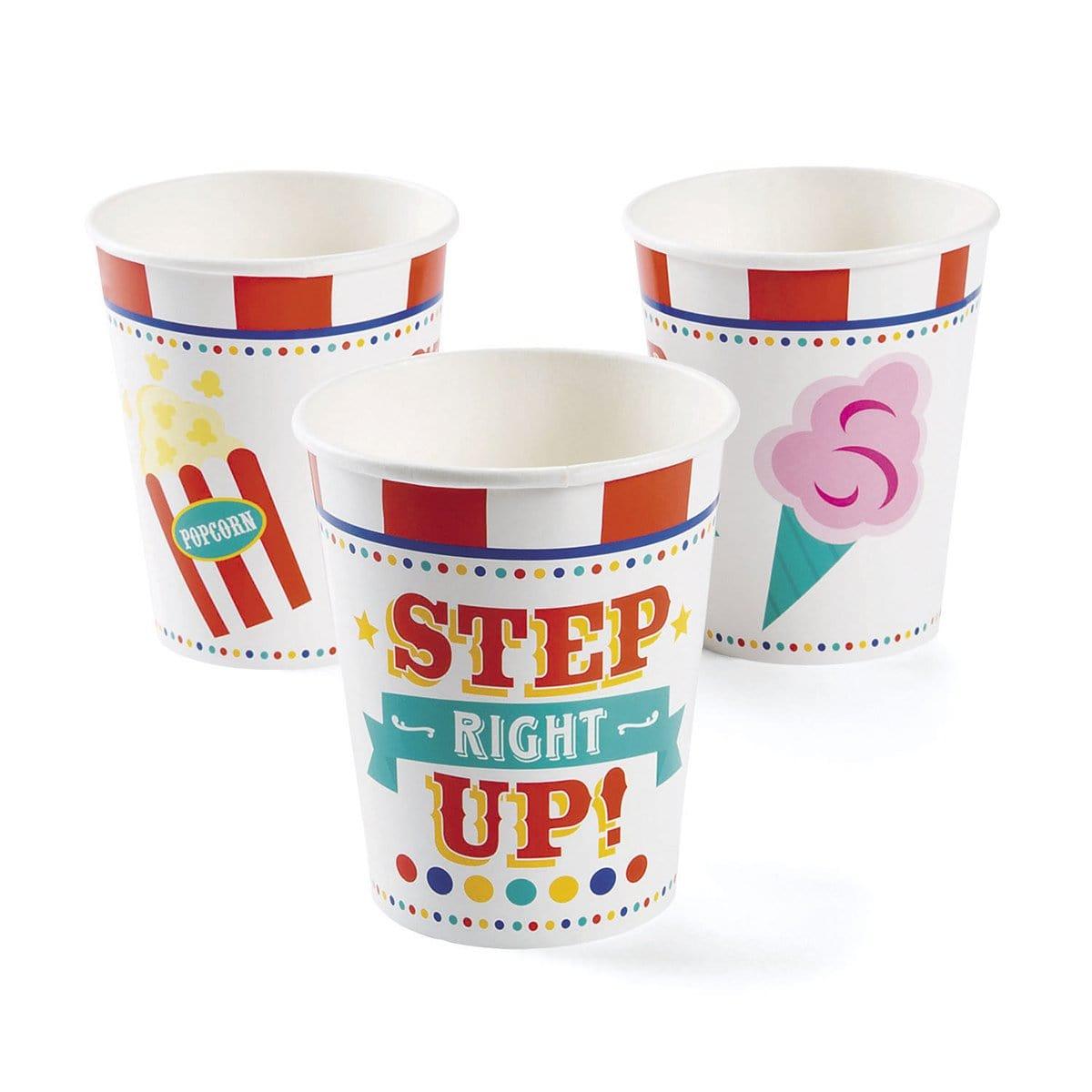 Buy Kids Birthday Carnival paper cups 9 ounces, 8 per package sold at Party Expert
