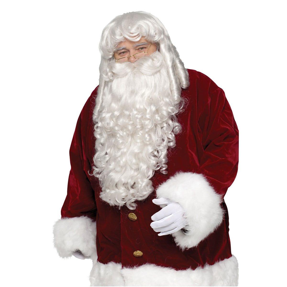 Buy Christmas Super Deluxe Santa Beard & Wig Set sold at Party Expert