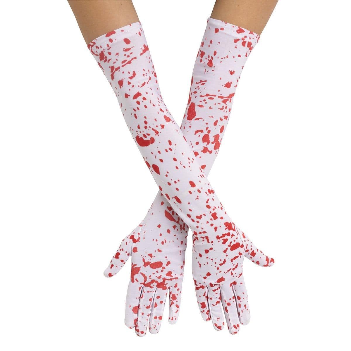 Buy Costume Accessories Bloody Gloves for Adults sold at Party Expert