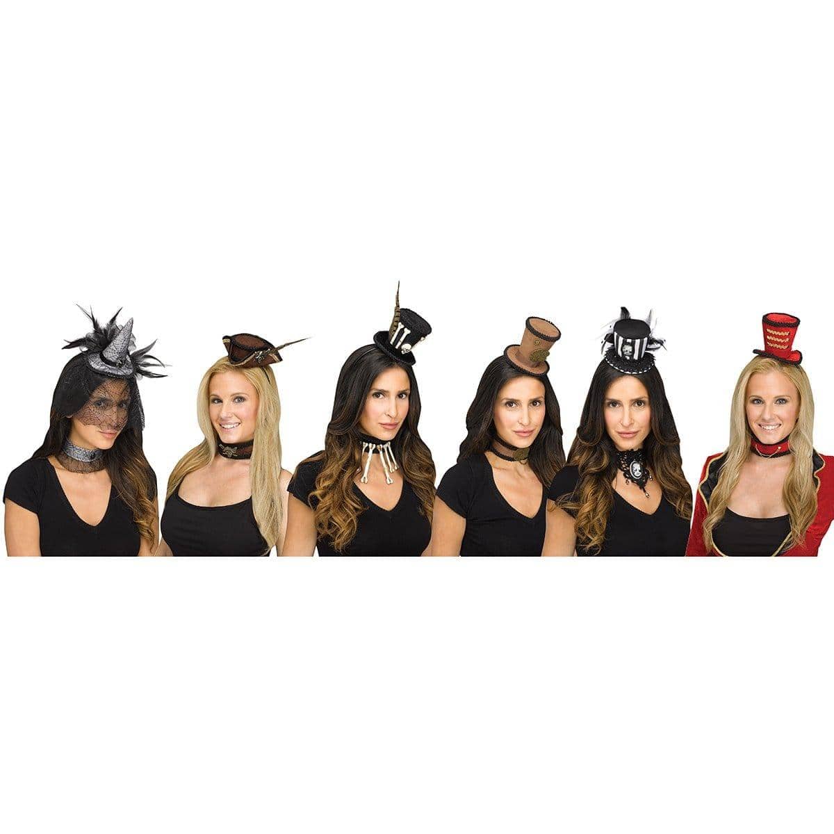 Buy Costume Accessories Mini hat & choker set - Assortment sold at Party Expert