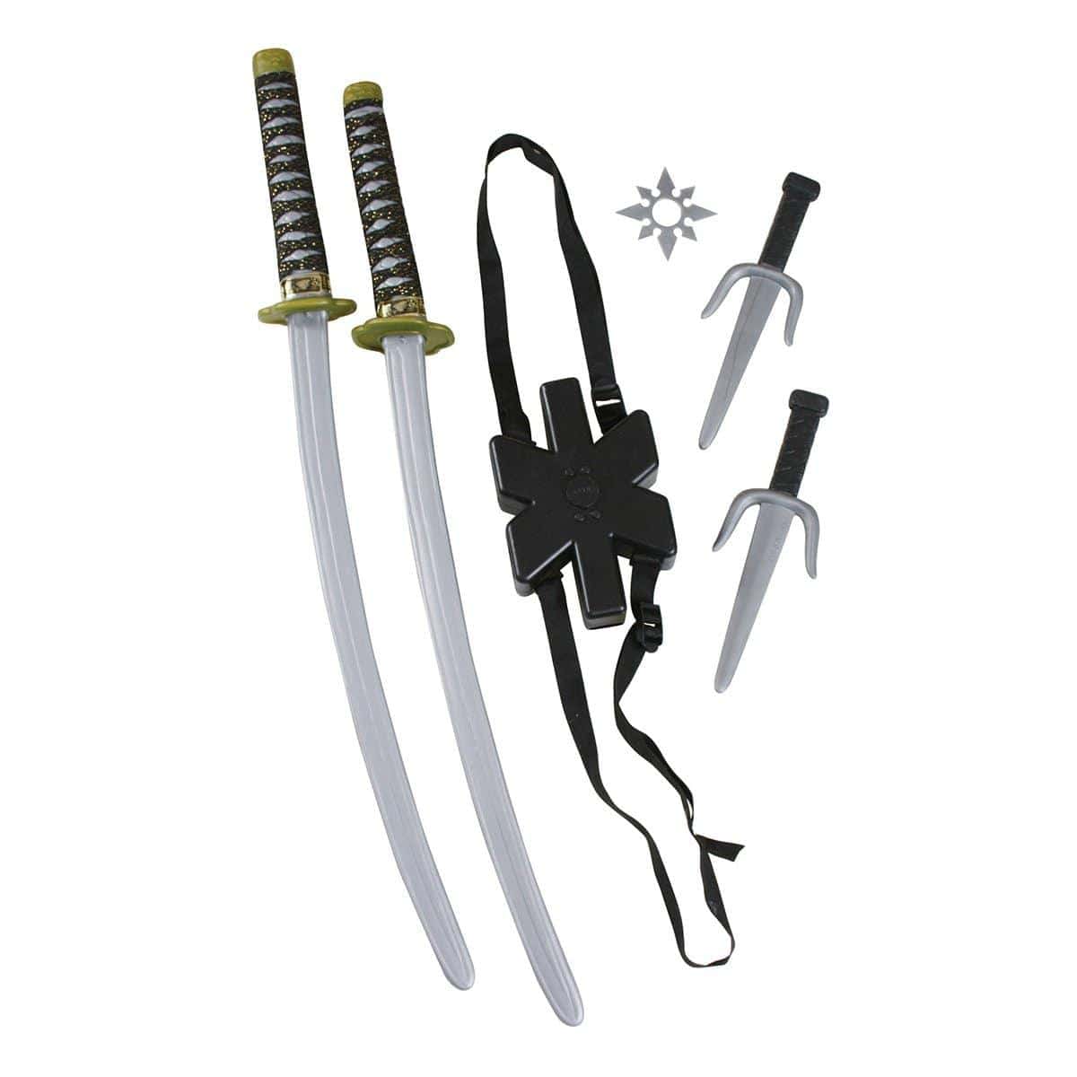 Buy Costume Accessories Ninja double sword set sold at Party Expert