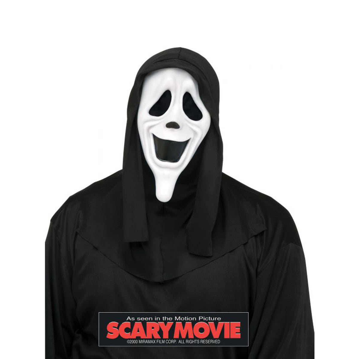 FUN WORLD Costume Accessories Scary Movie Smiley Mask with Shroud 023168285119