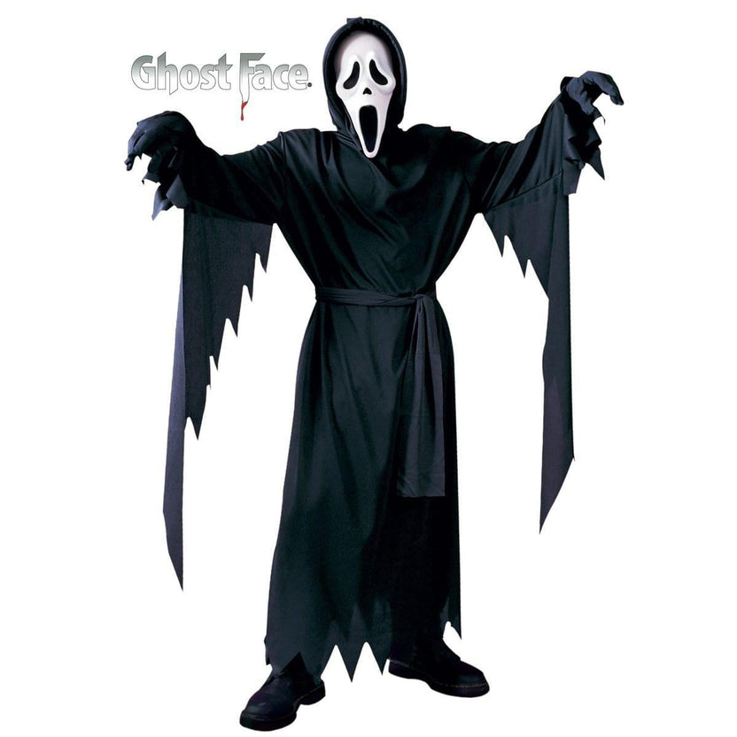 Scream Ghostface Costume for Kids, Black Hooded Robe | Party Expert