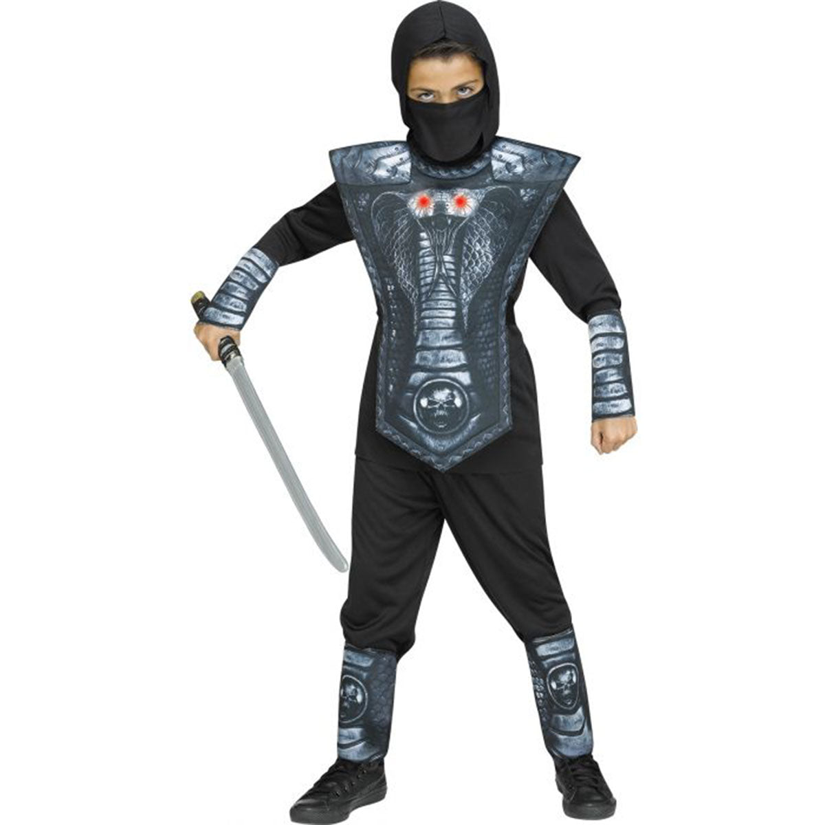 FUN WORLD Costumes Sylver Cobra Ninja Costume for Kids