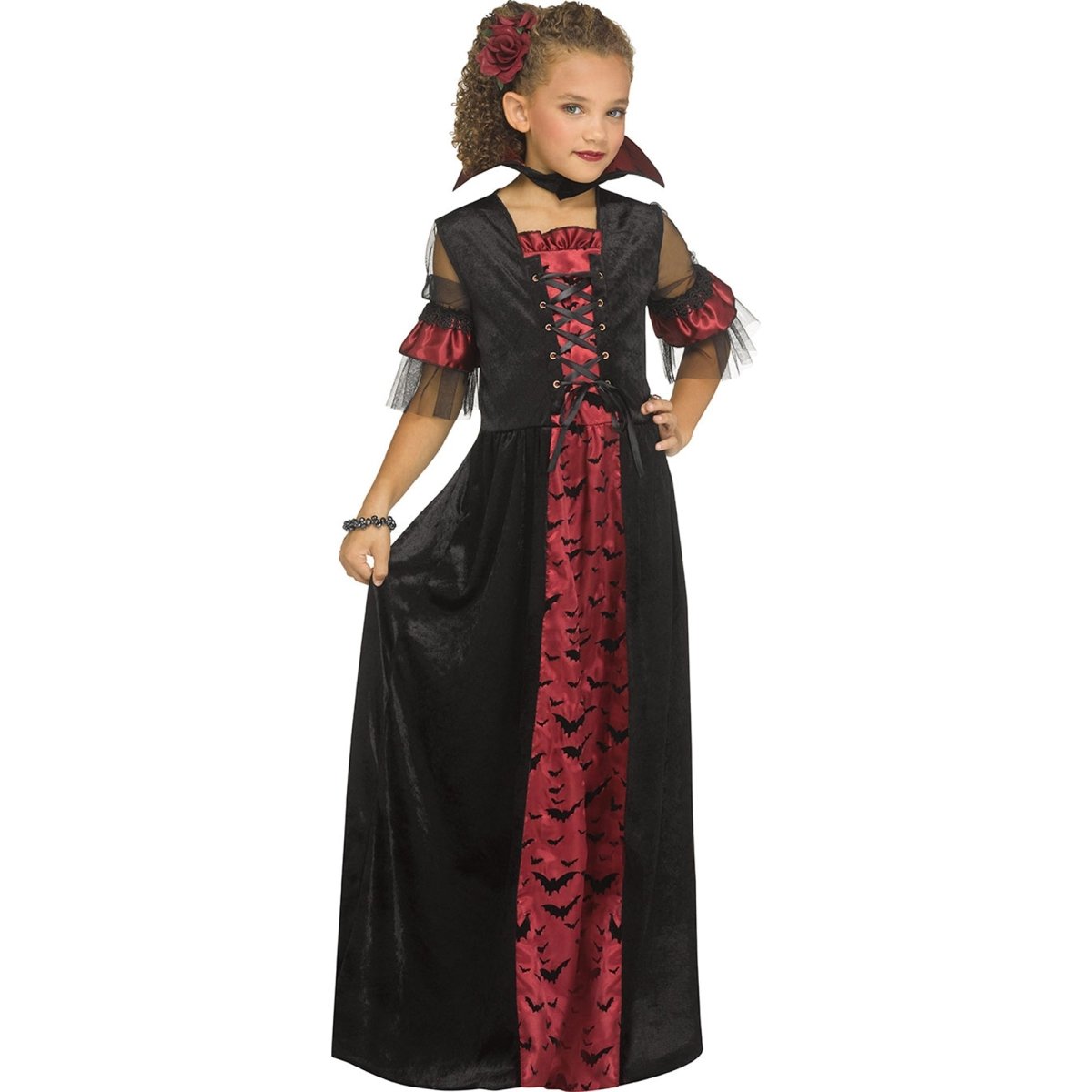 Costume Vampire Fille Robe Gothique Médiévale - Set Deluxe Pour Halloween, Carnaval, Cosplay