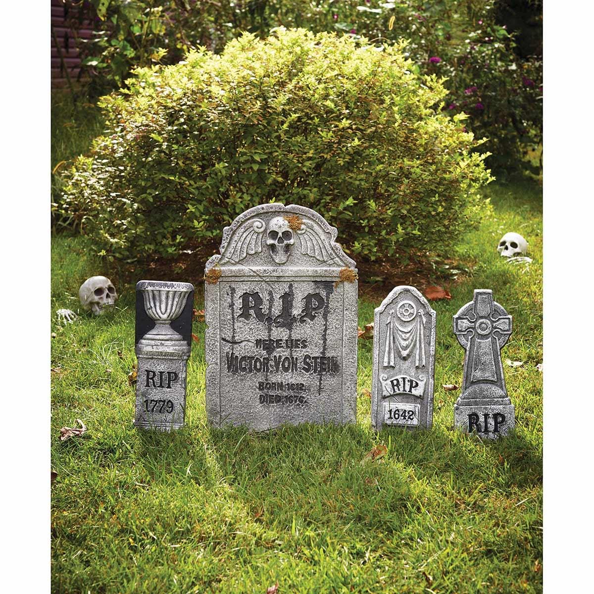 Buy Halloween 4 In 1 Tombstone Set sold at Party Expert
