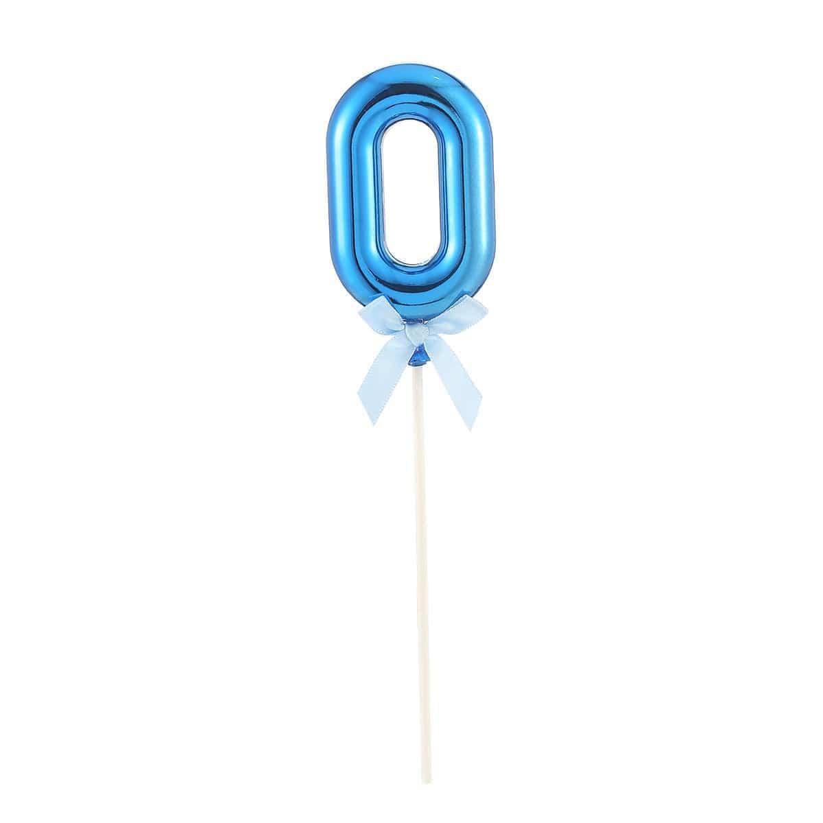FUNNY FASHION USA Cake Supplies Cake Topper  #0, Blue