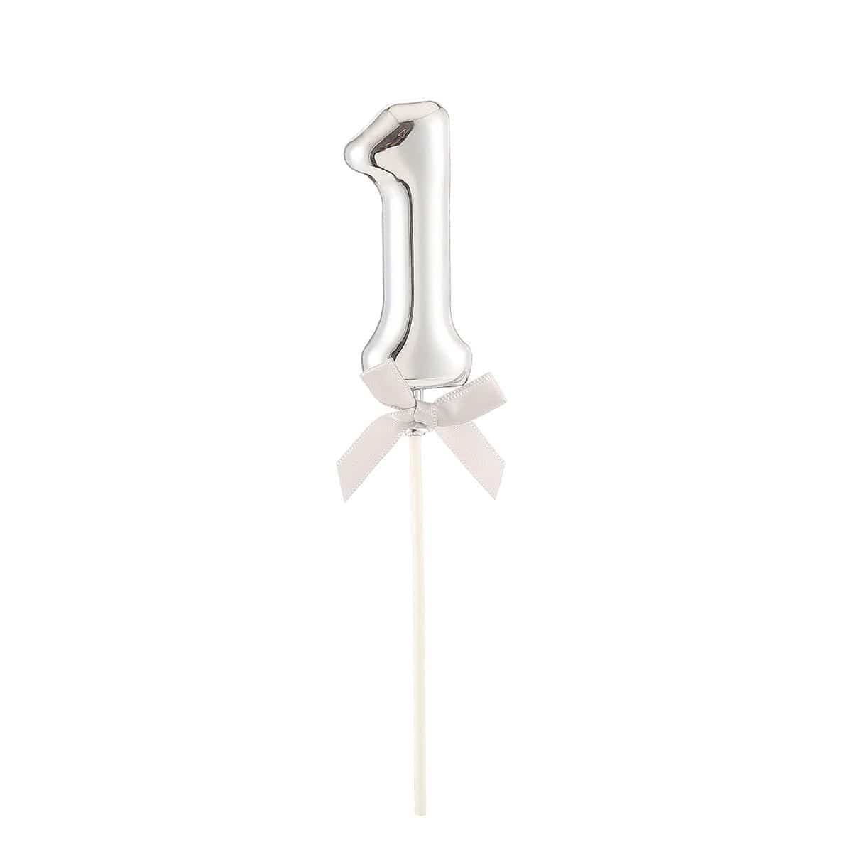 FUNNY FASHION USA Cake Supplies Cake Topper #1, Silver