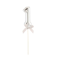 FUNNY FASHION USA Cake Supplies Cake Topper #1, Silver