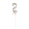 FUNNY FASHION USA Cake Supplies Cake Topper #2, Silver