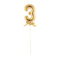 FUNNY FASHION USA Cake Supplies Cake Topper #3, Gold