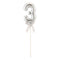 FUNNY FASHION USA Cake Supplies Cake Topper #3, Silver
