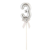 FUNNY FASHION USA Cake Supplies Cake Topper #3, Silver
