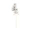 FUNNY FASHION USA Cake Supplies Cake Topper #4, Silver