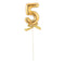FUNNY FASHION USA Cake Supplies Cake Topper #5, Gold