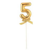 FUNNY FASHION USA Cake Supplies Cake Topper #5, Gold