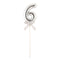 FUNNY FASHION USA Cake Supplies Cake Topper #6, Silver