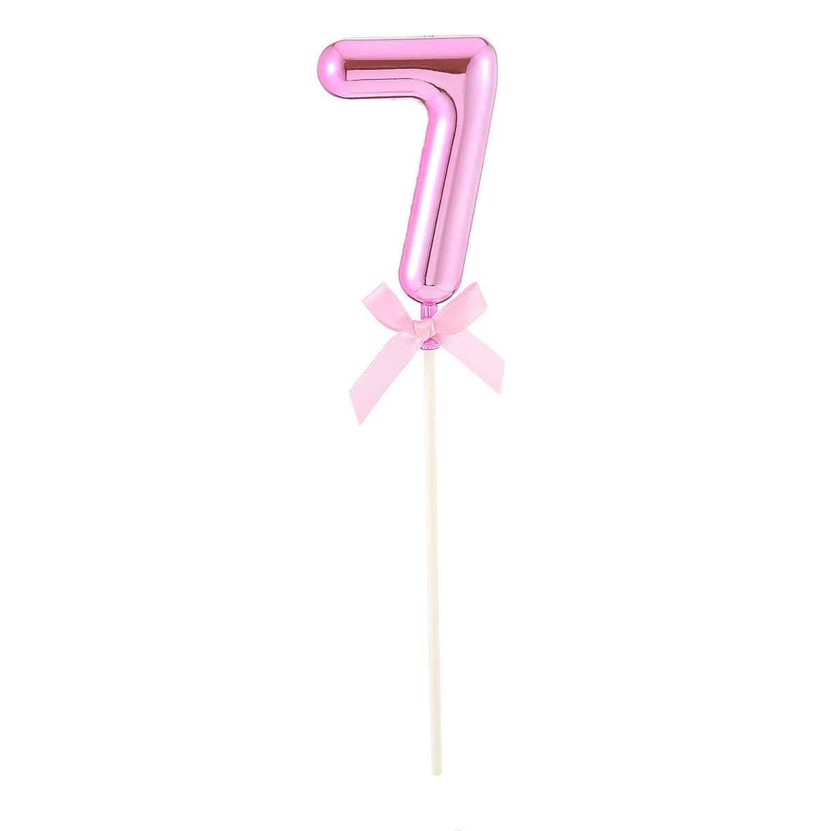 FUNNY FASHION USA Cake Supplies Cake Topper #7, Pink
