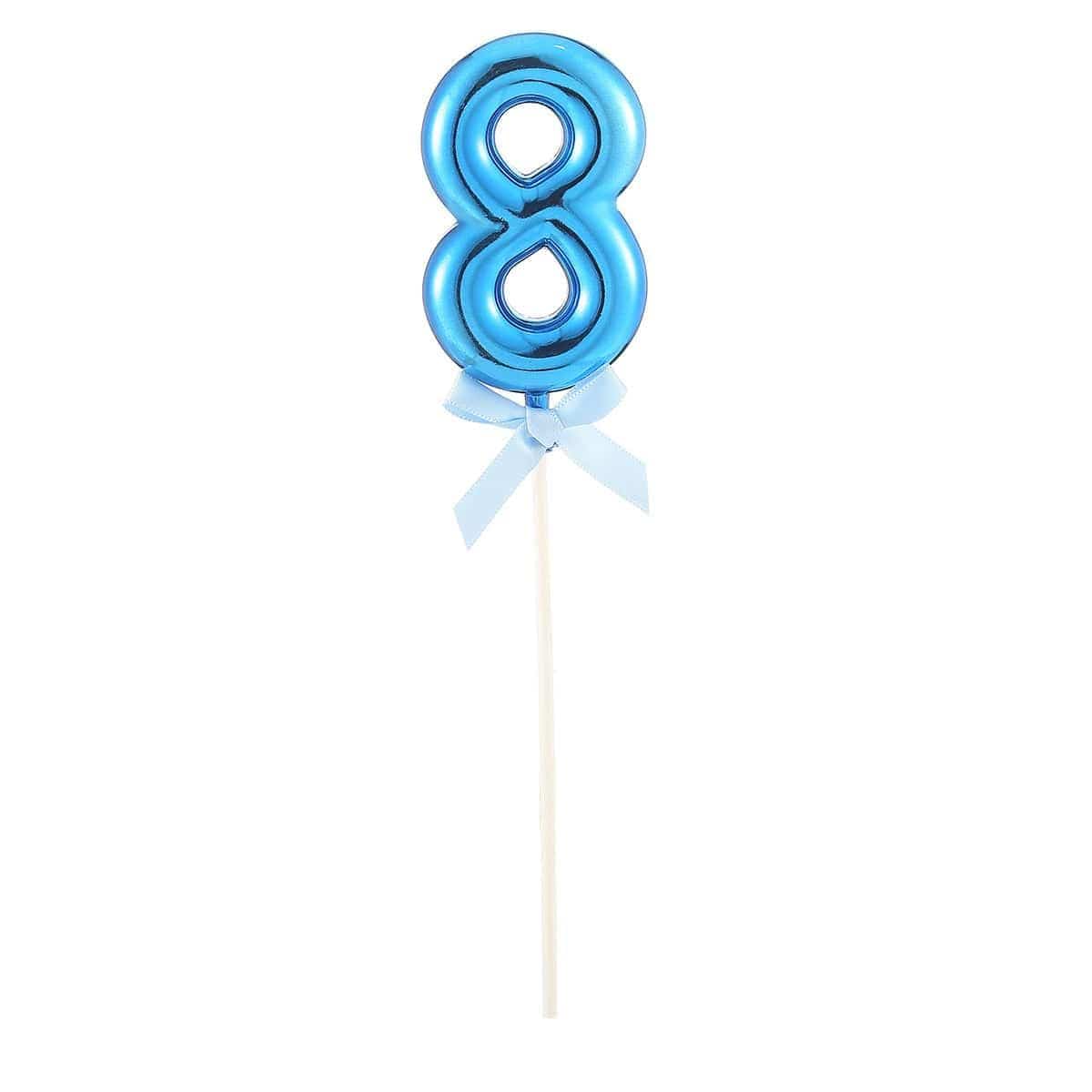 FUNNY FASHION USA Cake Supplies Cake Topper #8, Blue