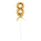FUNNY FASHION USA Cake Supplies Cake Topper #8, Gold