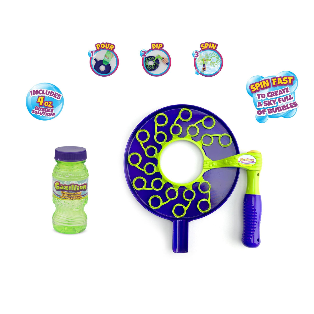Funrise Summer Spinnin' Bubbles, 4 Oz, 1 Count 021664365946