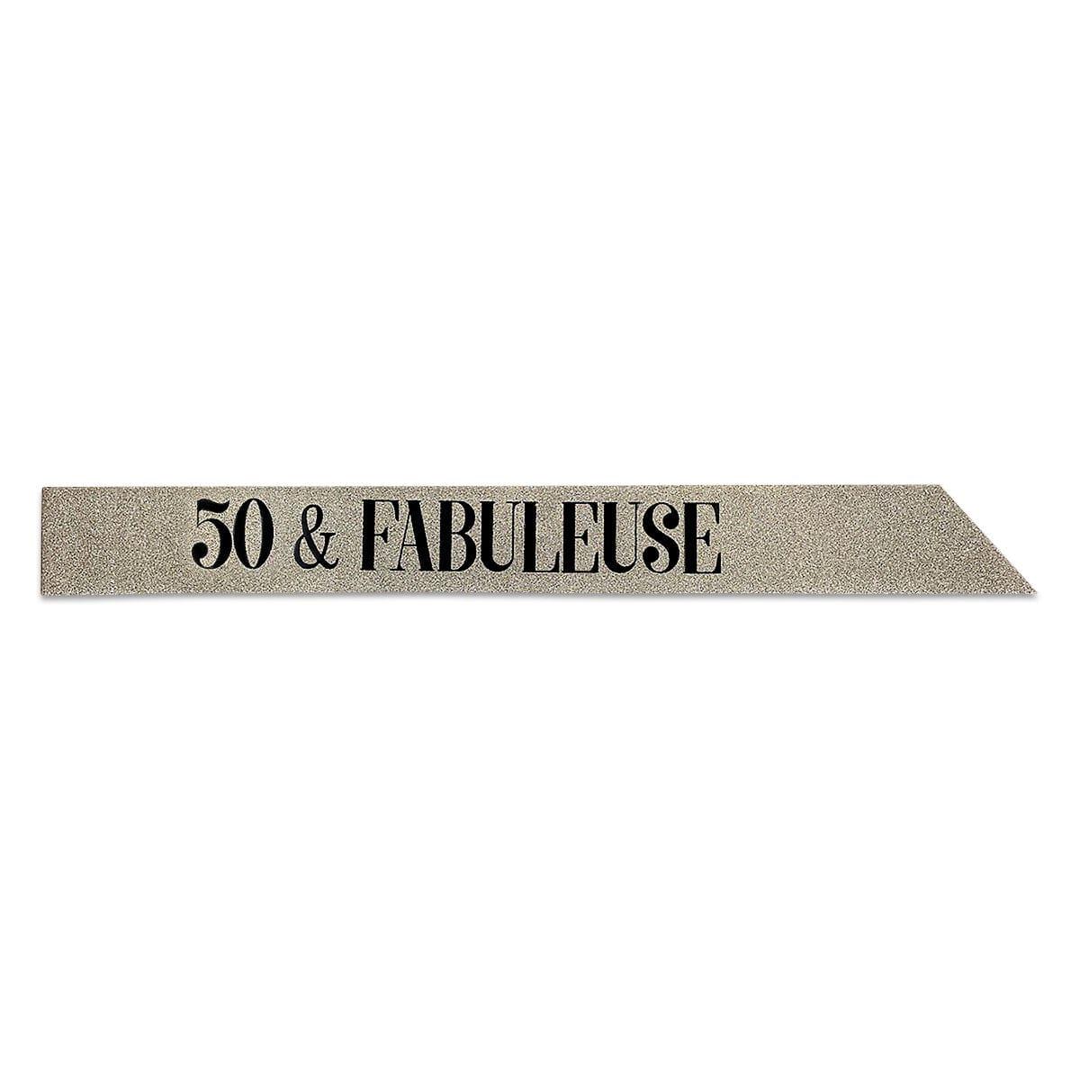 FUZHOU CANGSHAN HAYLYAN ARTS & CRAFTS CO.,Ltd Age Specific Birthday Glitter Sash, ''50 & Fabuleuse'', Gold