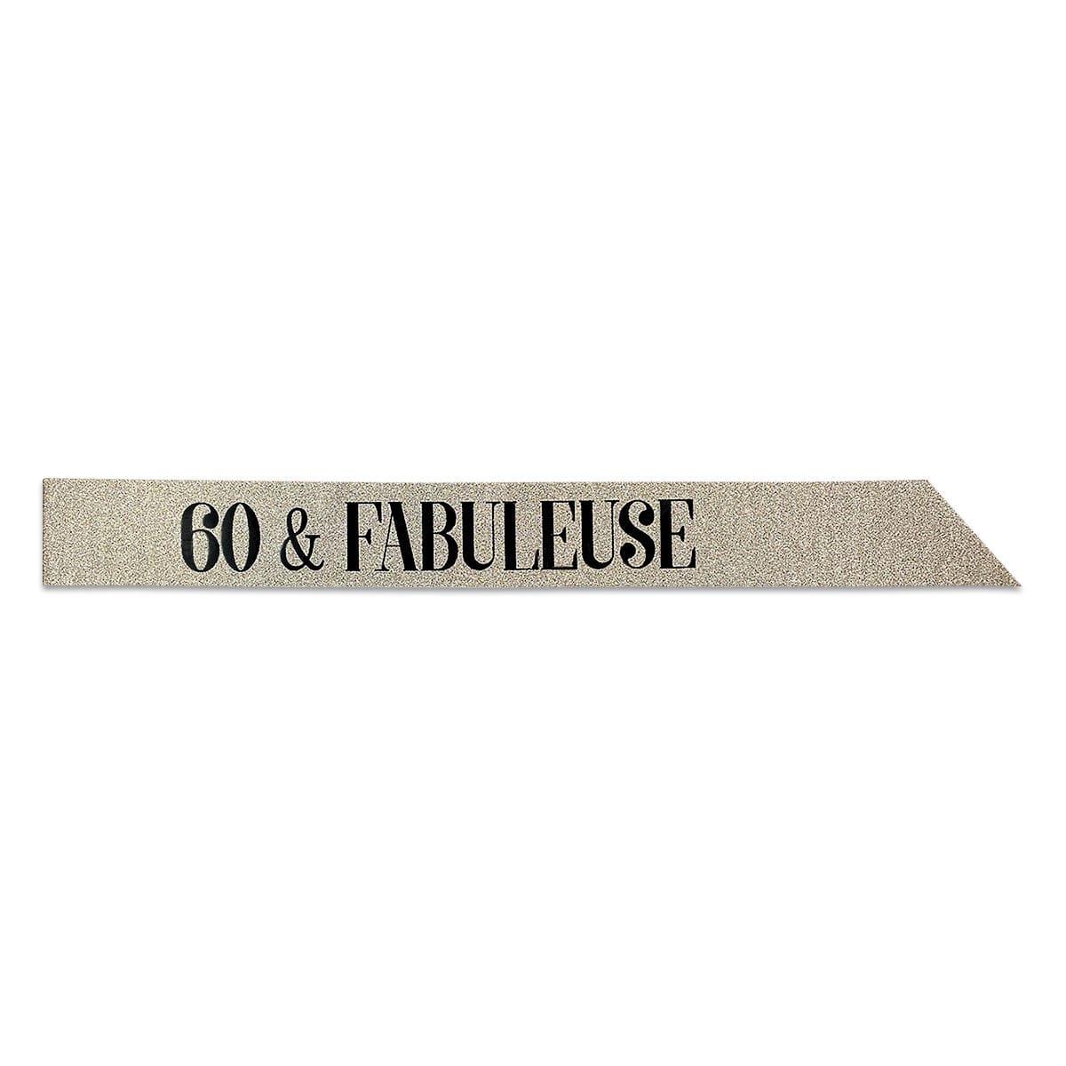 FUZHOU CANGSHAN HAYLYAN ARTS & CRAFTS CO.,Ltd Age Specific Birthday Glitter Sash, ''60 & Fabuleuse'', Gold