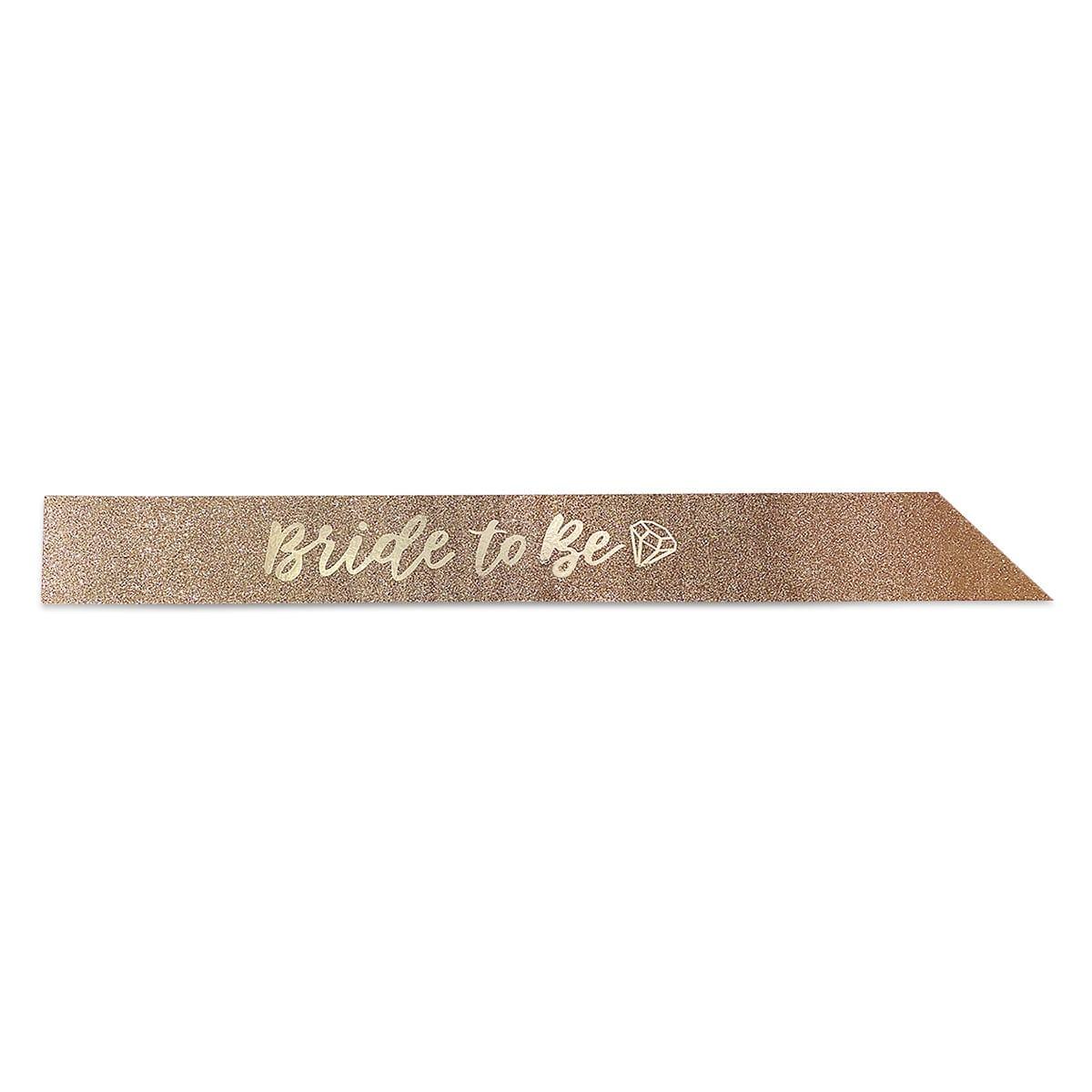 FUZHOU CANGSHAN HAYLYAN ARTS & CRAFTS CO.,Ltd Bachelorette Glitter Sash, "Bride to Be", Rose Gold