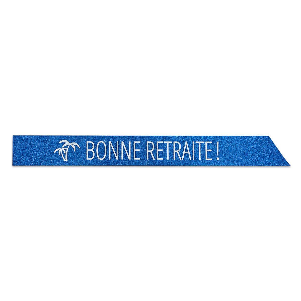 FUZHOU CANGSHAN HAYLYAN ARTS & CRAFTS CO.,Ltd Retirement Glitter Sash, ''Bonne retraite'', Blue