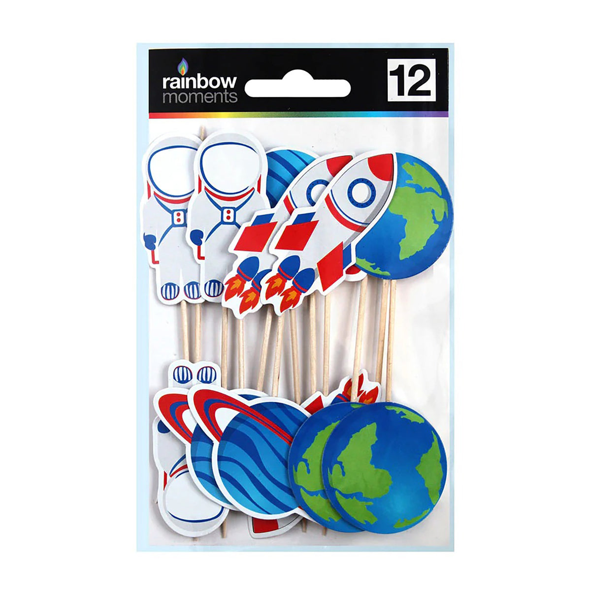GLOCO ACCENTS INC Cake Supplies Party Picks, Space, 8 Count 885093008870