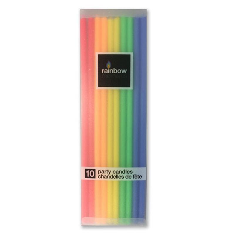 Buy Cake Supplies Slim Paraffin Candles 10/pkg - Multi. sold at Party Expert