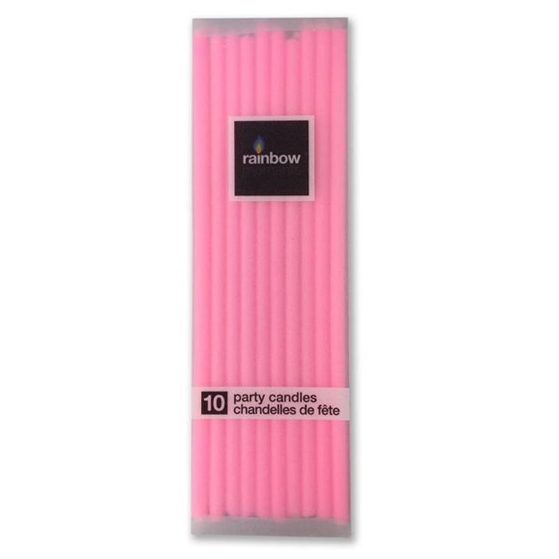 Buy Cake Supplies Slim Paraffin Candles 10/pkg - Pink sold at Party Expert