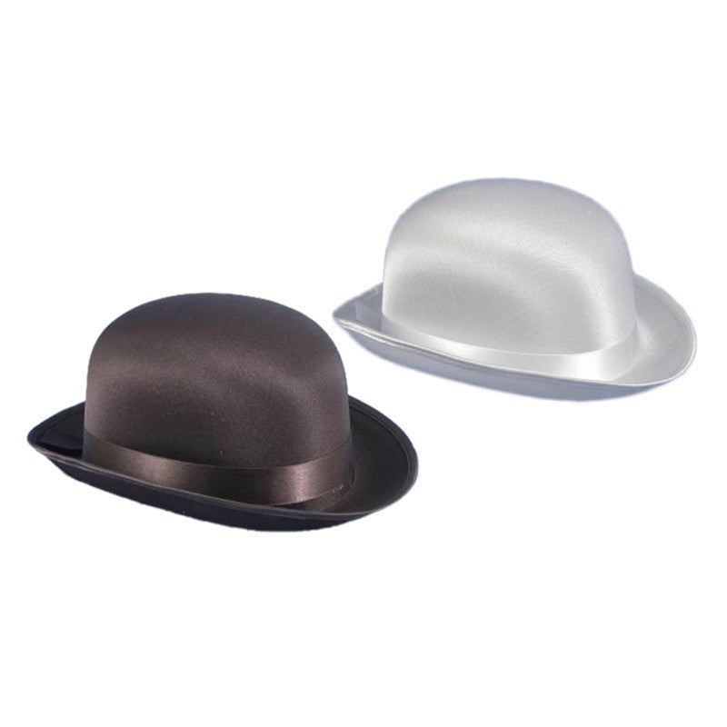 H M NOUVEAUTE LTEE Costume Accessories Black Satin Derby Hat for Adults 057543841386