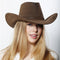 Buy Costume Accessories Brown leatherlike frontier hat for adults sold at Party Expert