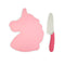 Handstand Kitchen Cake Supplies Unicorn Cutting Board Knife Set, 1 Count 085000491412