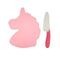 Handstand Kitchen Cake Supplies Unicorn Cutting Board Knife Set, 1 Count 085000491412